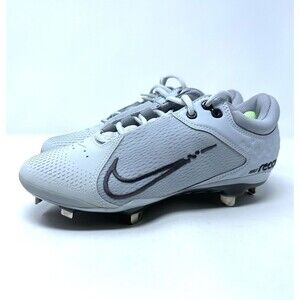 Nike  Womens 8 Hyperdiamond 4 Elite Softball Cleat white Grey CZ5917-004 NEW